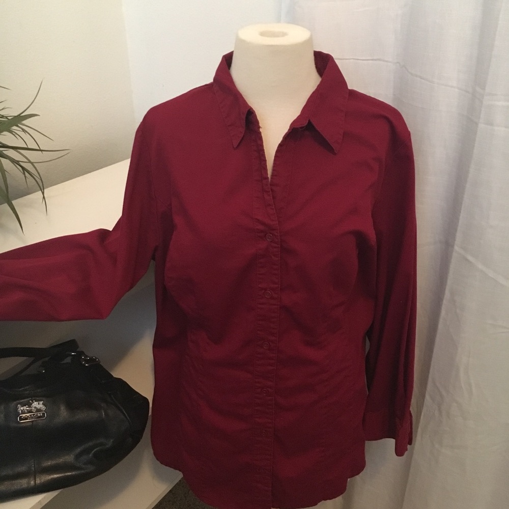 Red button up